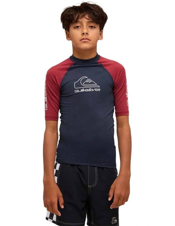 On Tour Short Sleeve Rash Vest in Burnt Russet image 1