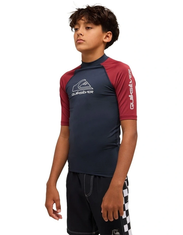 On Tour Short Sleeve Rash Vest in Burnt Russet image 3