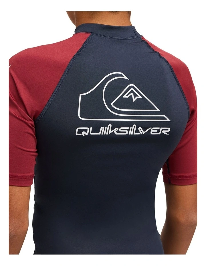 On Tour Short Sleeve Rash Vest in Burnt Russet image 4