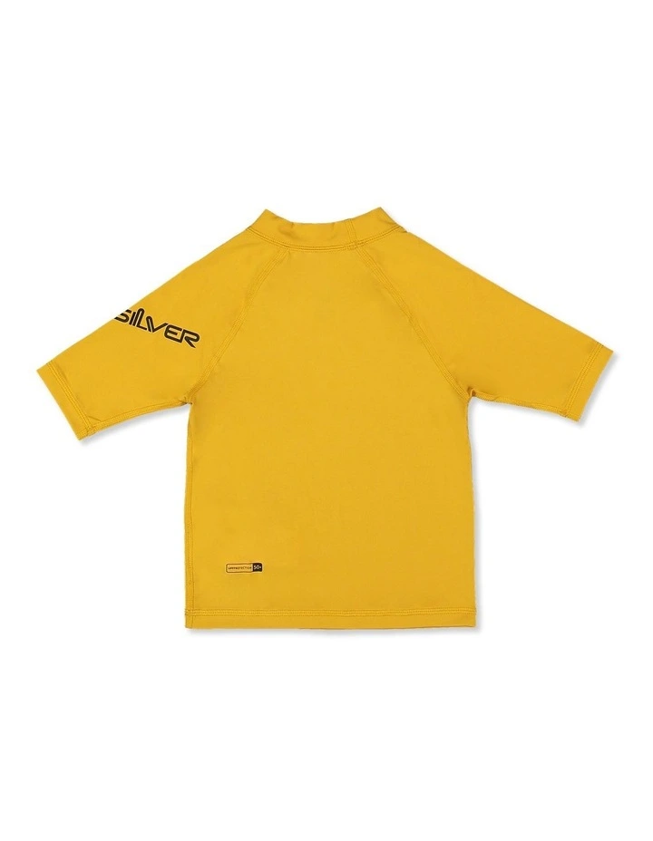All Time Short Sleeve Rash Vest in Mineral Yellow image 2