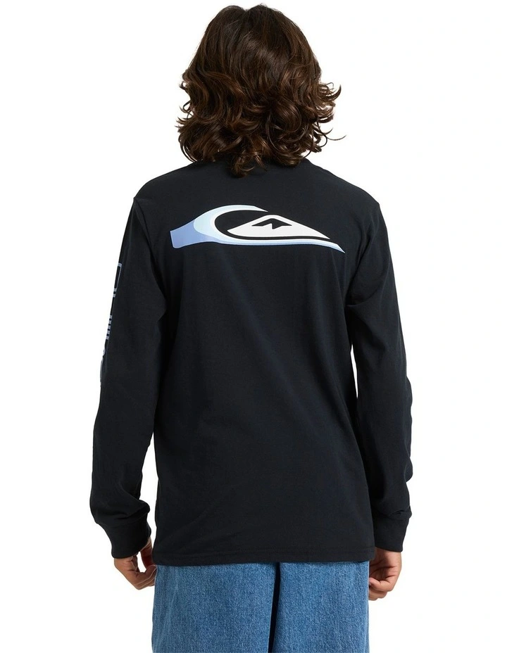 Warp Drive Long Sleeve T-shirt In Black image 2