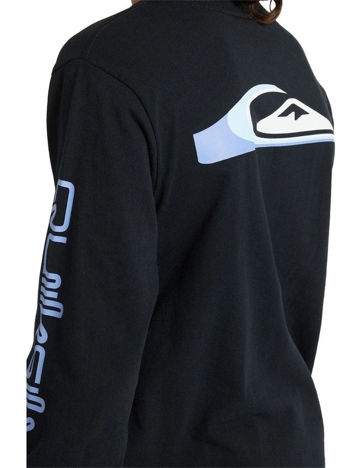 Warp Drive Long Sleeve T-shirt In Black image 4