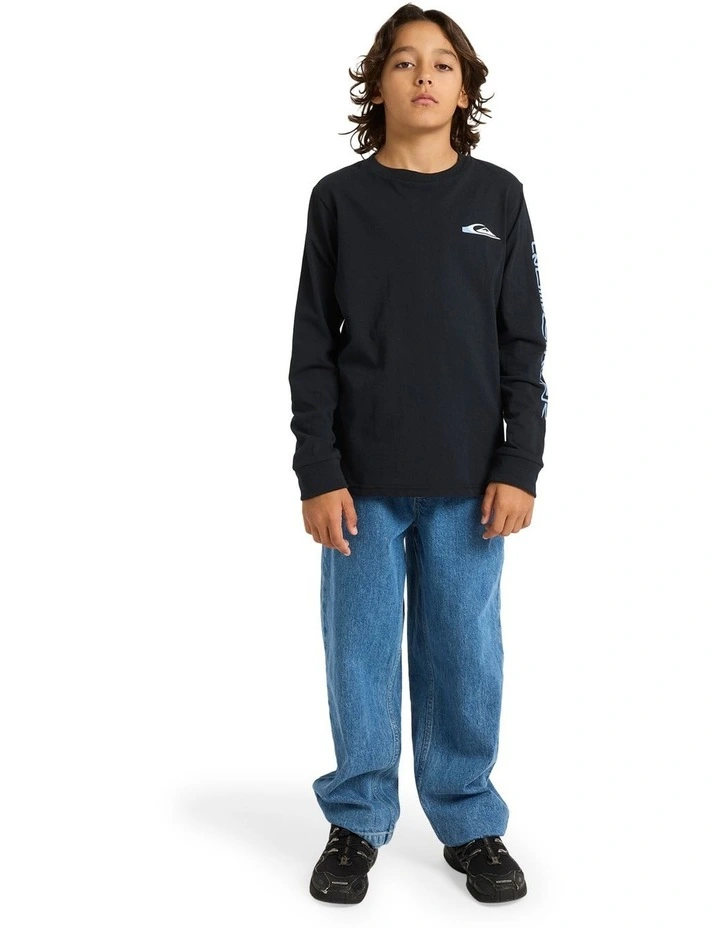 Warp Drive Long Sleeve T-shirt In Black image 5