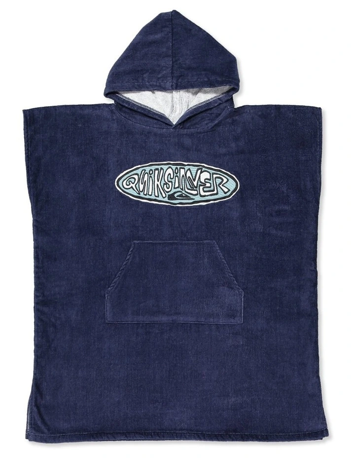 Boys 8-16 Waxheads Hooded Towel In Mood Indigo image 1
