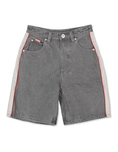 Boys 8-16 System 19 Denim Shorts In Dark Smoke