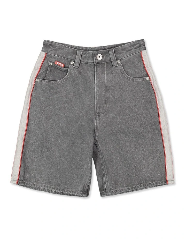 Boys 8-16 System 19 Denim Shorts In Dark Smoke image 1