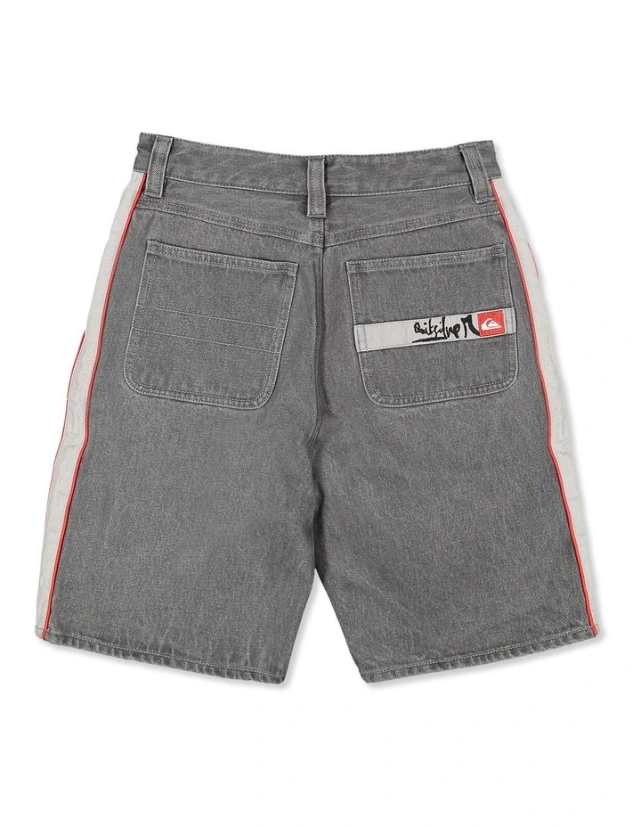 Boys 8-16 System 19 Denim Shorts In Dark Smoke image 2