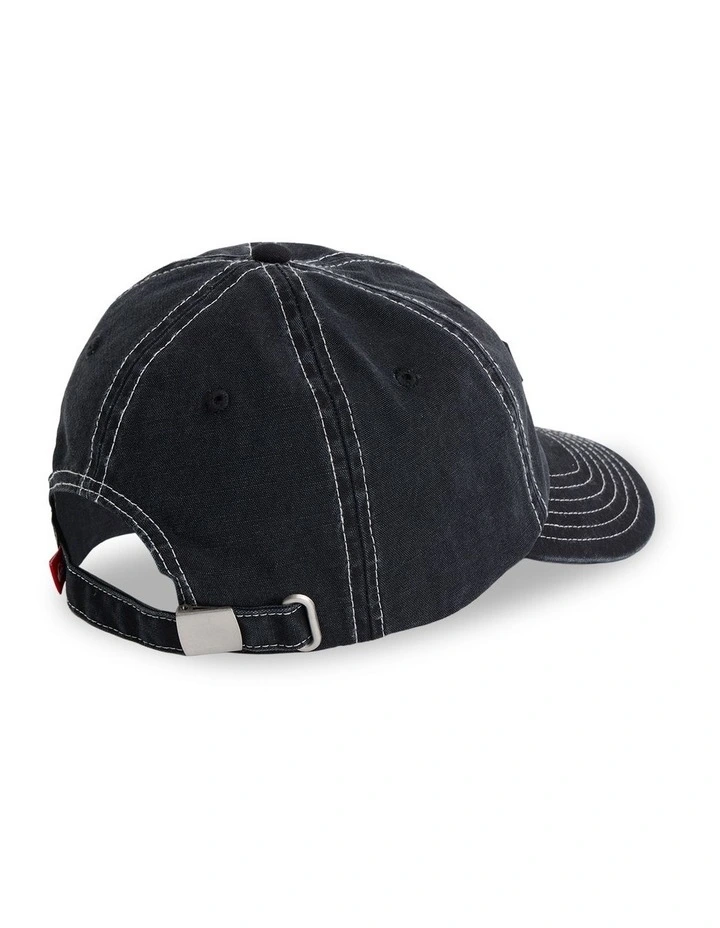 Boys 8-16 Impaired 6 Panel Stripback Cap In Black image 2