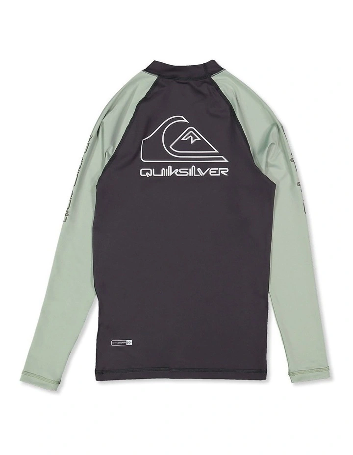 Boys 8-16 On tour Rash Vest In Iceberg Green image 2