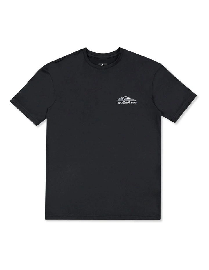 Boys 8-16 Carbon Short Sleeve Rashguard In Black image 1