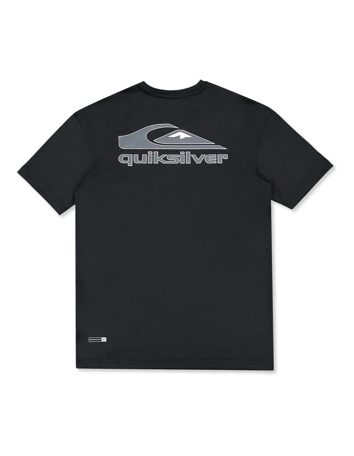 Boys 8-16 Carbon Short Sleeve Rashguard In Black image 2