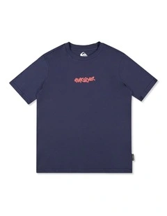 Boys 8-16 Wax On T-Shirt In Mood Indigo