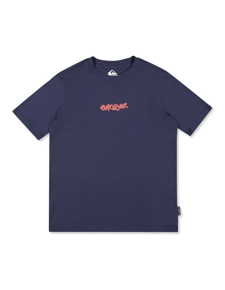 Boys 8-16 Wax On T-Shirt In Mood Indigo image 1