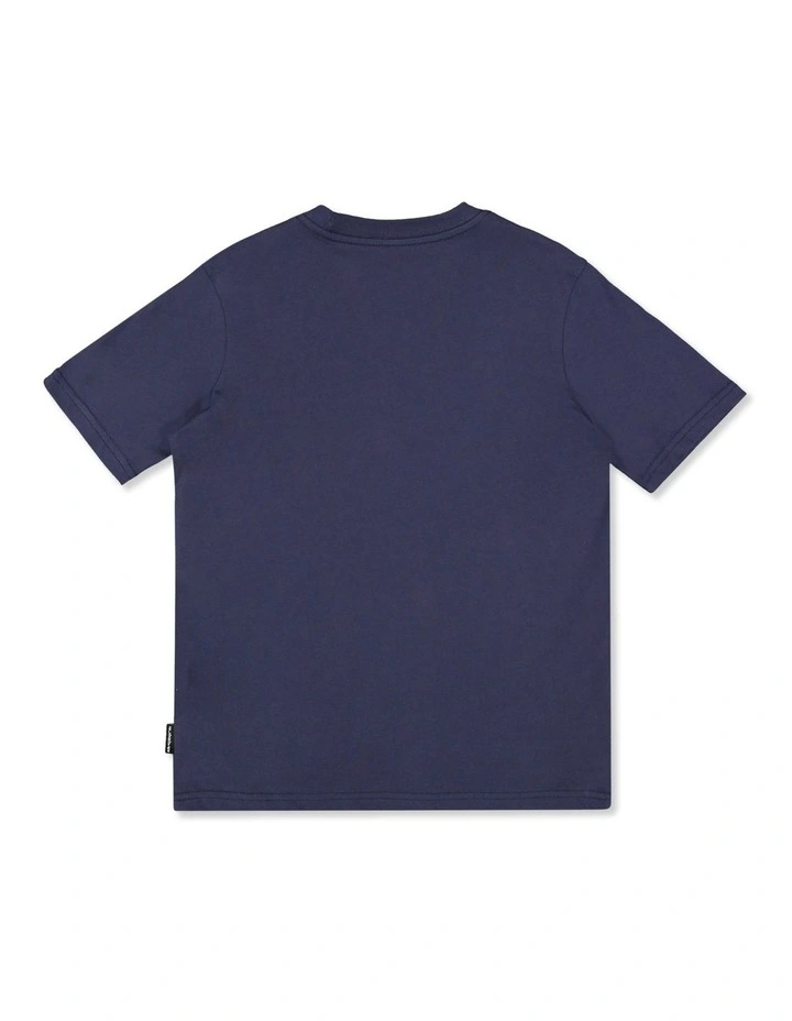 Boys 8-16 Wax On T-Shirt In Mood Indigo image 2