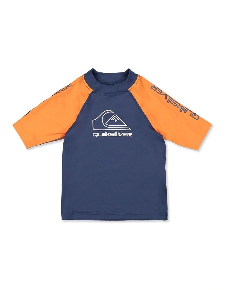 Boys 2-7 On Tour Short Sleeve Rashguard In Jaffa Orange image 1