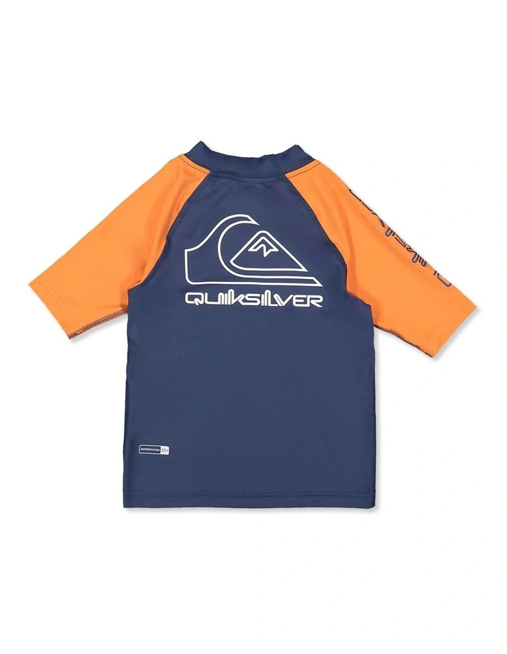 Boys 2-7 On Tour Short Sleeve Rashguard In Jaffa Orange image 2