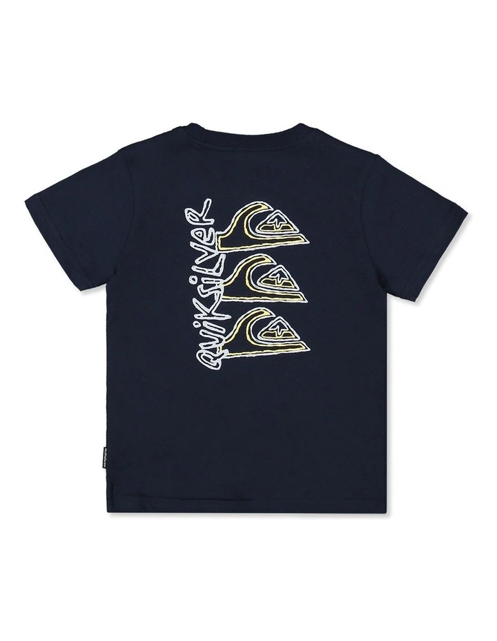 Boys 2-7 Wax On T-Shirt In Dark Navy image 2