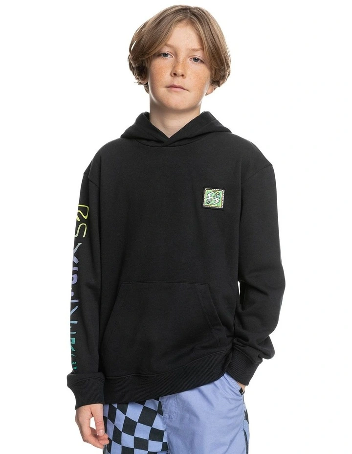 Radical Times Hood Fleece Top In Black image 1