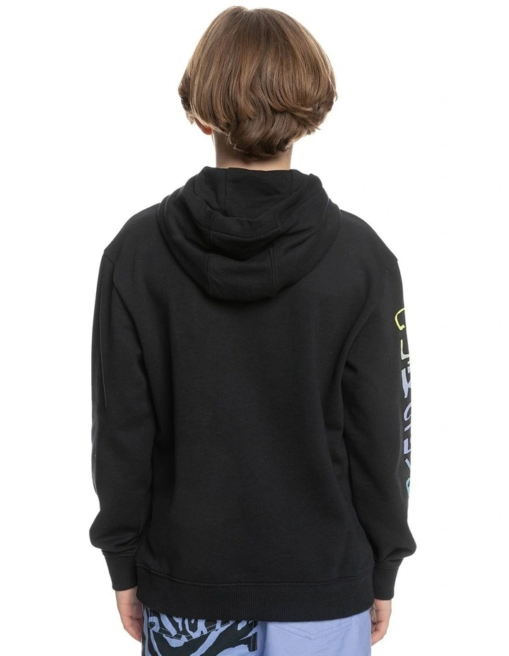 Radical Times Hood Fleece Top In Black image 2