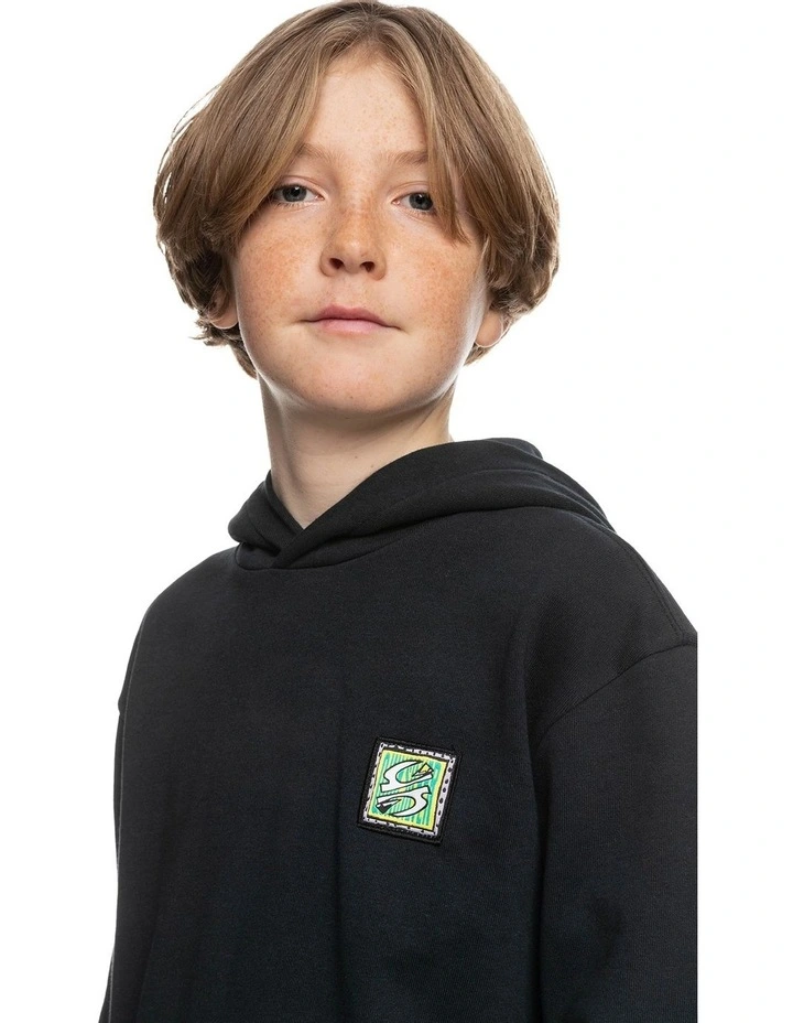 Radical Times Hood Fleece Top In Black image 4