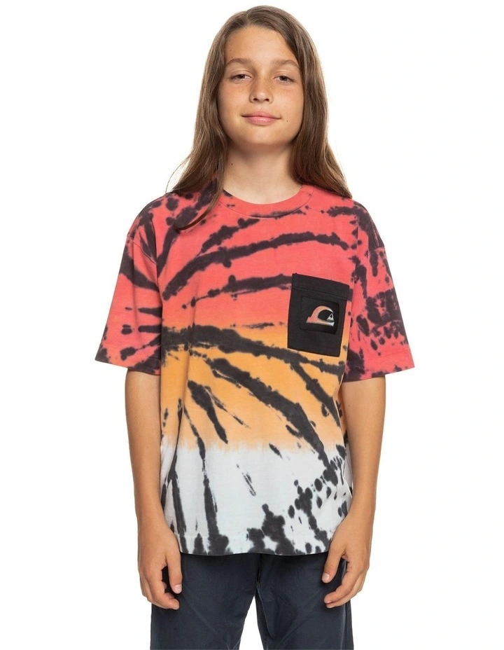 Polera Organica Polera Tie Dye Negra Camiseta Quiksilver Hombre