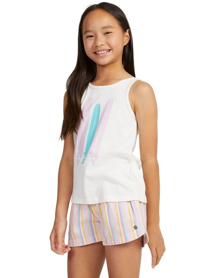 Following The Sun Relaxed Vest Top Snow in White image 3