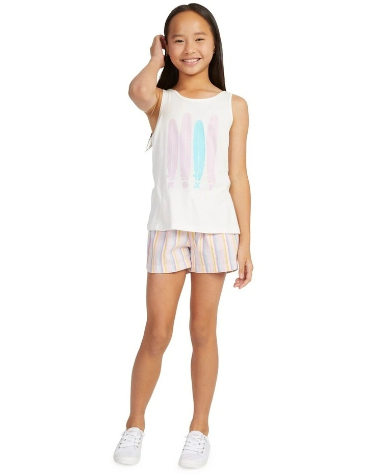 Following The Sun Relaxed Vest Top Snow in White image 5