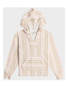 Feels Like Summer Beach Poncho Hoodie in White