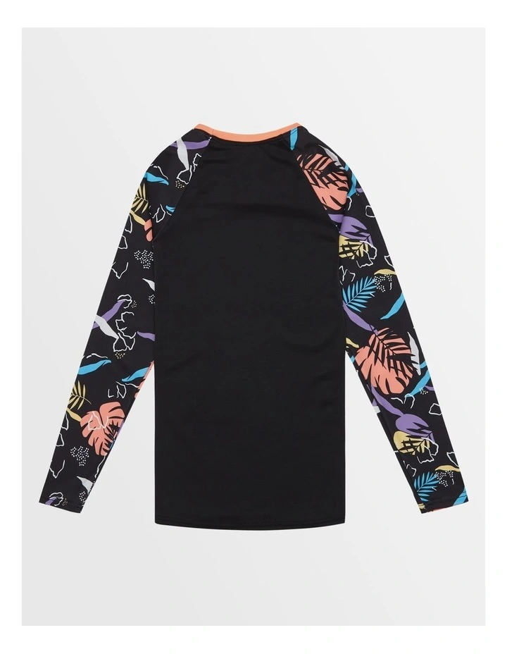 Active Lycra Long Sleeve Rash Vest 8-16 in Black image 2