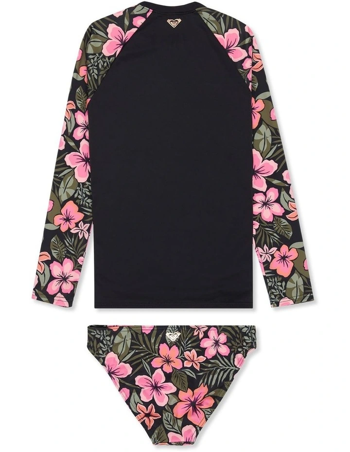 Active Floral Long Sleeve Onesie Rash Vest image 2