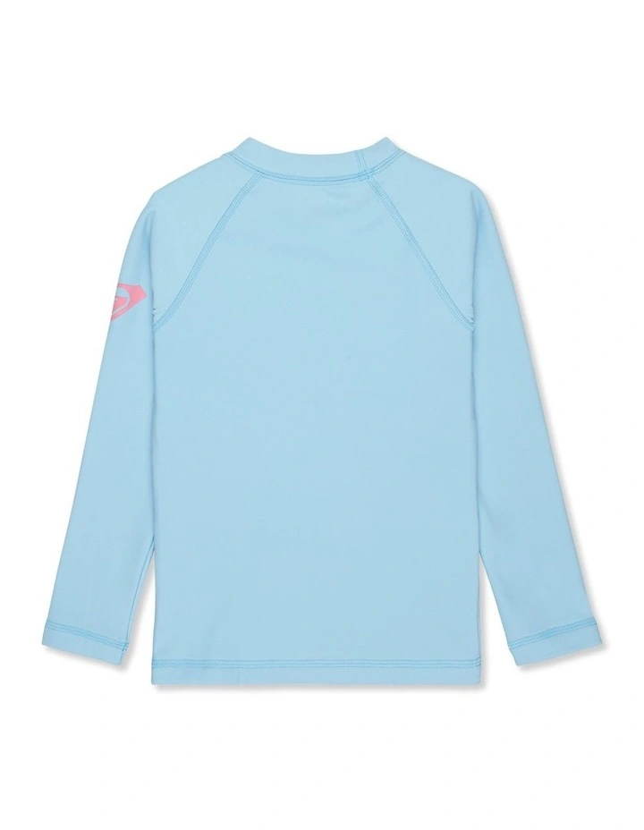Heater Long Sleeve Rash Vest in Blue image 2