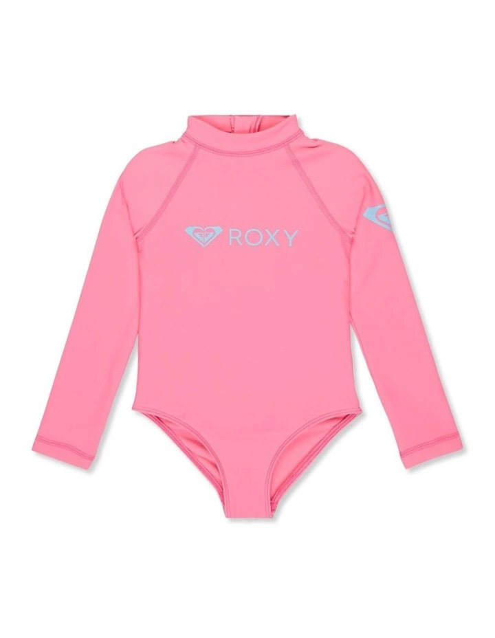 Heate Long Sleeve Onesie Rash Vest in Pink image 1
