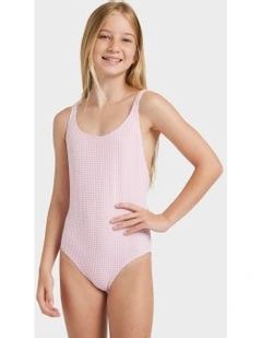 Daisy Check One Piece in Pink