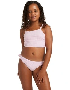 Daisy Check Crop Two Piece in Pink