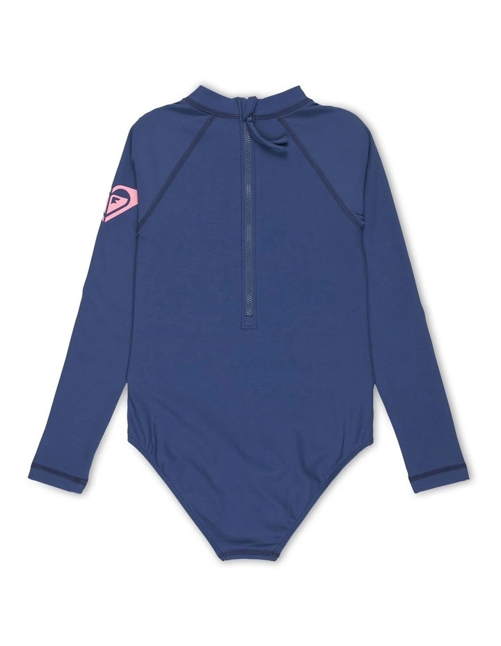Heater One Piece Rash Vest in Blue image 2
