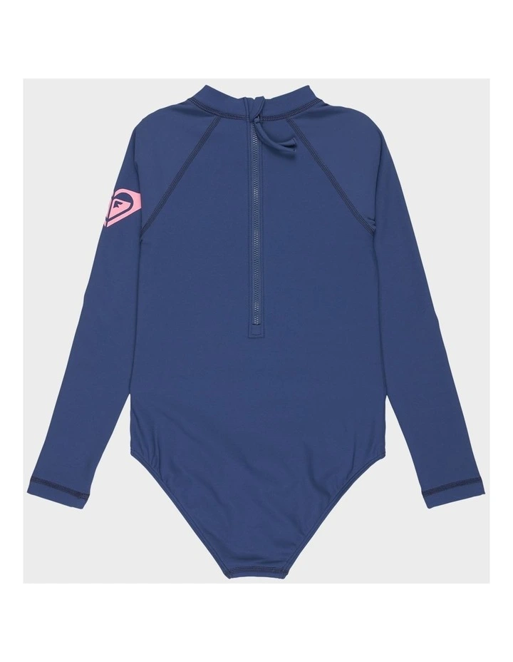 Heater One Piece Rash Vest in Blue image 2