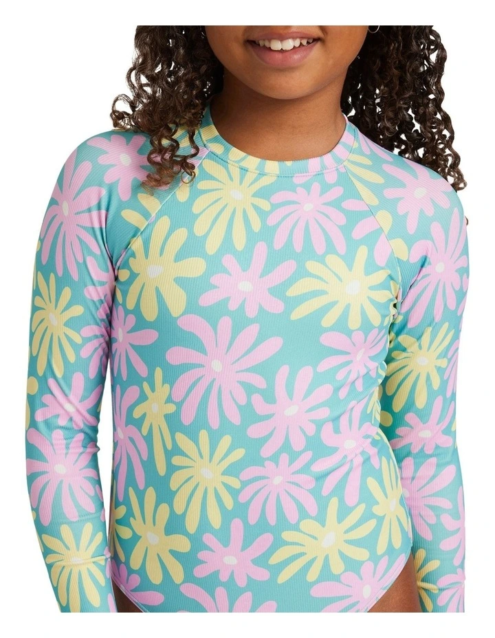 Flower Lover One Piece Rash Vest in Green image 4