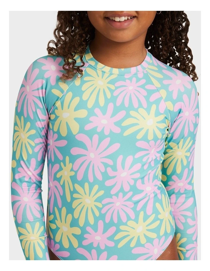 Flower Lover One Piece Rash Vest in Green image 4