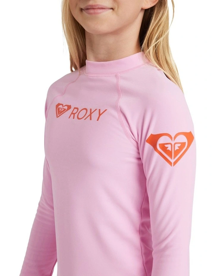 Heater Long Sleeve Rash Vest in Pink image 4