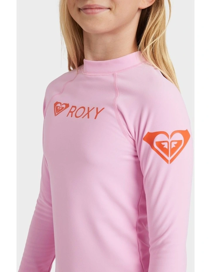 Heater Long Sleeve Rash Vest in Pink image 4