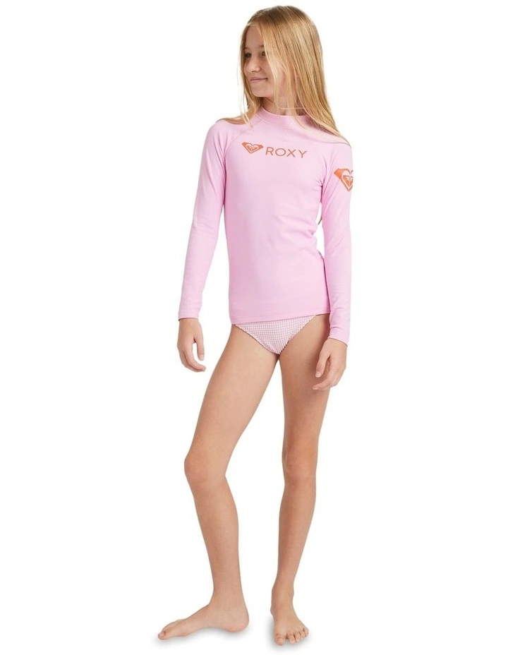 Heater Long Sleeve Rash Vest in Pink image 5