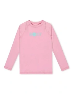 Essential Long Sleeve Rash Vest in Pink