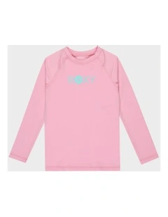 Essential Long Sleeve Rash Vest in Pink