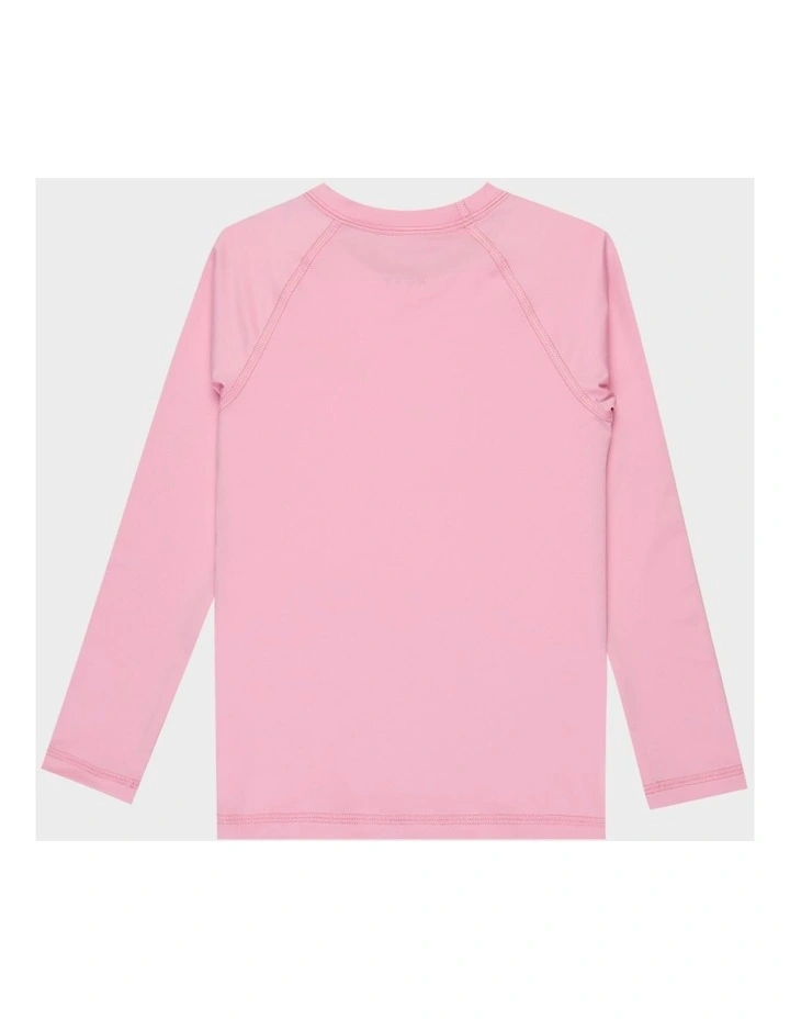 Essential Long Sleeve Rash Vest in Pink image 2