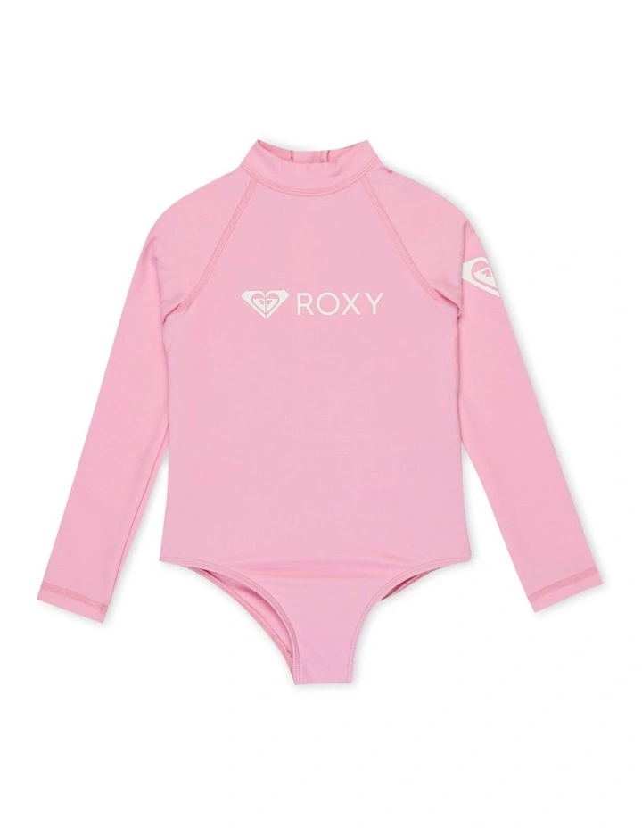 Heater Long Sleeve One Piece Rash Vest in Pink image 1