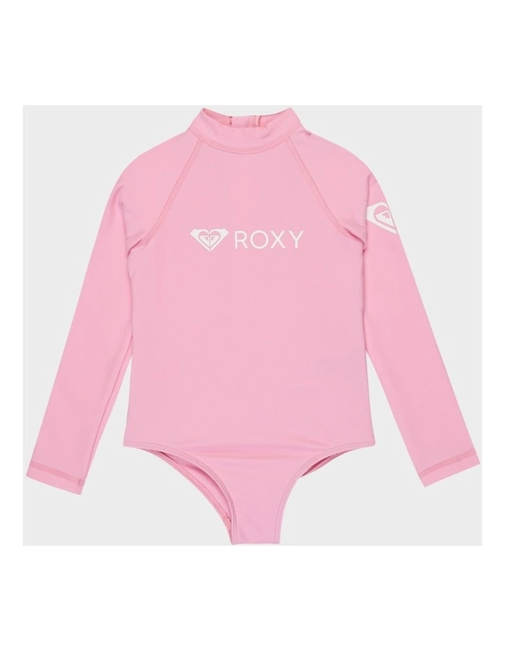 Heater Long Sleeve One Piece Rash Vest in Pink image 1