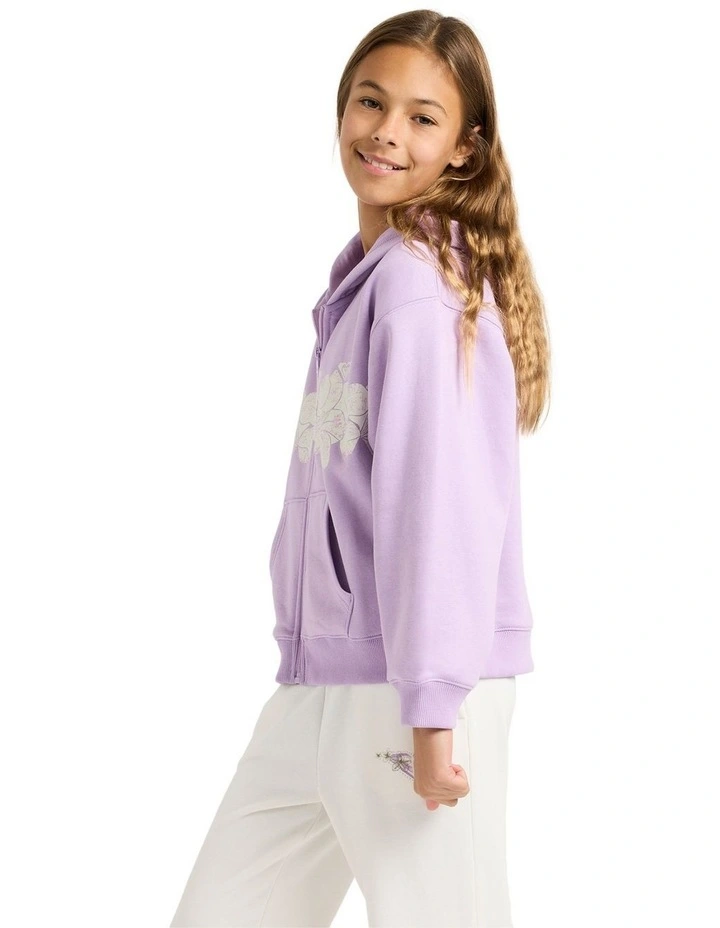 Midnight Hike Brushed Zip Up Hoodie in Purple image 3