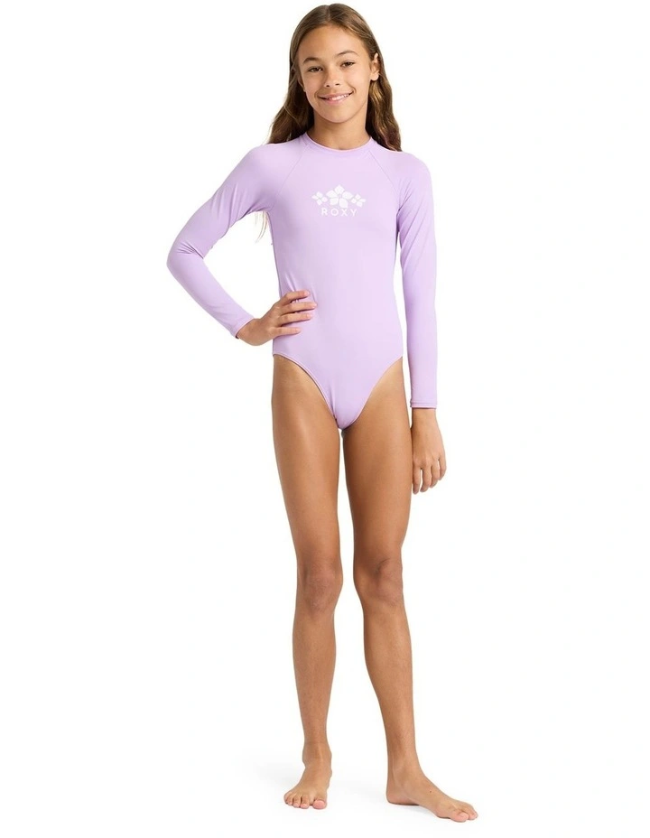 Solid Active One Piece Rash Vest in Crocus Petal image 4