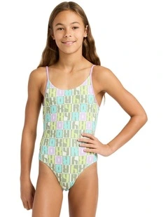 Letter Up One Piece Swimsuit in Multi