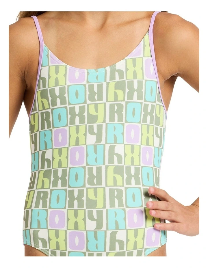 Letter Up One Piece Swimsuit in Multi image 4